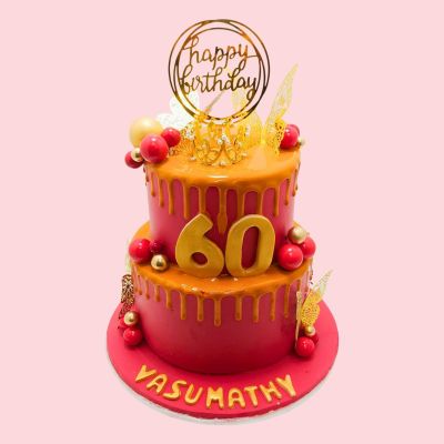 Golden Butterfly Tier Cake