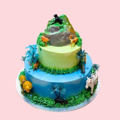Jungle Theme Tier Cake