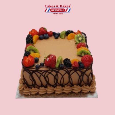 Square Chocolate Fruit Cake