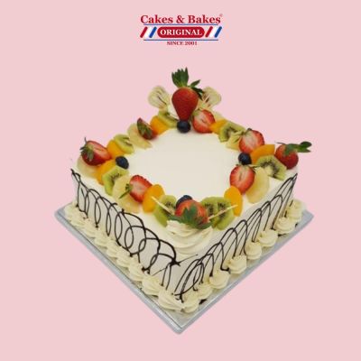 Square Fruit Rounder Cake