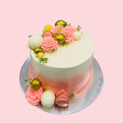 Pink Floral Tower Cake